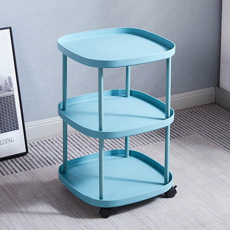 Modern Minimalist Rectangular PP Carbon Steel Side Table 2/3 Tier For Living Room
