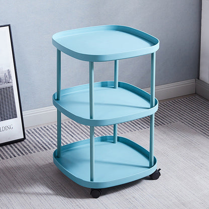 Modern Minimalist Rectangular PP Carbon Steel Side Table 2/3 Tier For Living Room