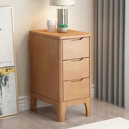 Contemporary Nordic Rectangular Solid Wood Plywood Storage Cabinet 2-Drawer For Bedroom