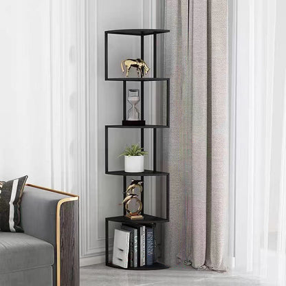 Contemporary Minimalist Square Iron Creative Bookshelf 3/4/5-Tier For Living Room