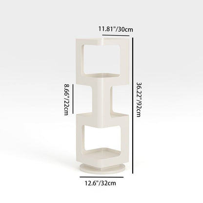 Contemporary Creative Square Iron Rotatable Bookshelf 4/5/6-Tier For Living Room