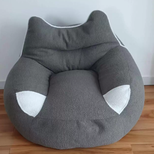 Contemporary Creative Teddy Fleece Fabric Animal Shaped Sofa Backrest Armrests For Living Room