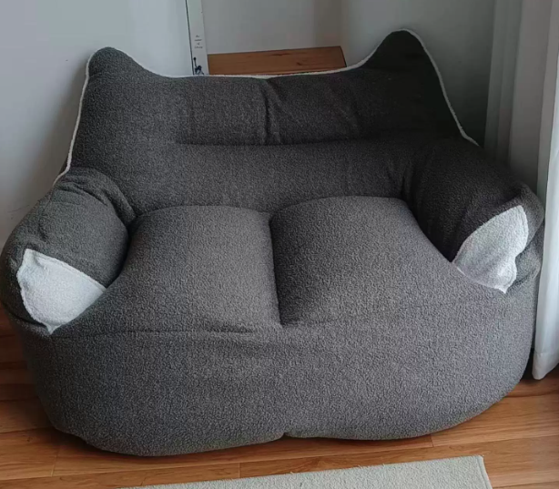 Contemporary Creative Teddy Fleece Fabric Animal Shaped Sofa Backrest Armrests For Living Room