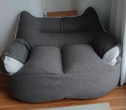 Contemporary Creative Teddy Fleece Fabric Animal Shaped Sofa Backrest Armrests For Living Room