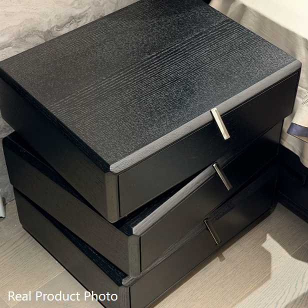 Traditional Vintage HDF Cube Rotating 3-Tier Storage Drawers For Bedroom