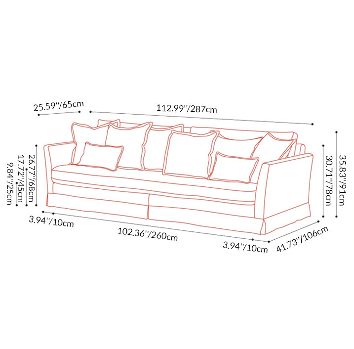 Classic Houndstooth Pattern Birch Wood Sofa – Minimalist Understated Elegant Sofa with 3/4 Seater for Living Room