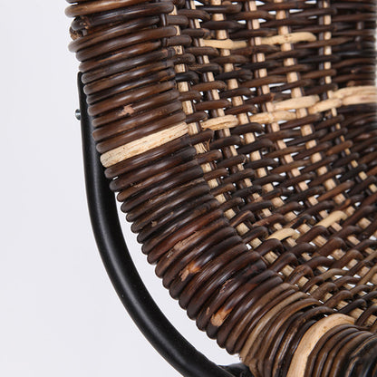 Farmhouse Rattan Bar Stool - Easy-Maneuver Rattan Cool Seating Bar Dining Stool For Dining Room & Kitchen