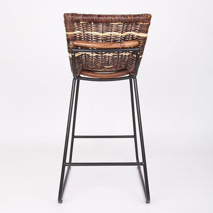 Farmhouse Rattan Bar Stool - Easy-Maneuver Rattan Cool Seating Bar Dining Stool For Dining Room & Kitchen