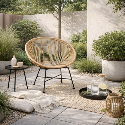 Circular Wrap-Around Rattan Chair - Ergonomic Comfort Hand-Woven & Breathable Chair For Garden