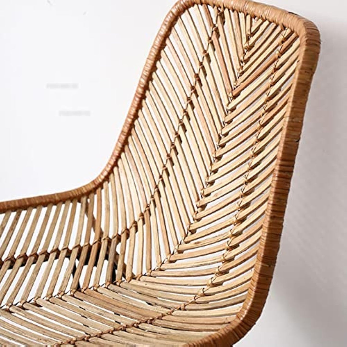 Boho-Style Rattan Weaving Bar Stool - Stable Support Airy Texture Backrest Stool For Dining Room & Kitchen
