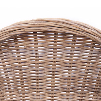 Premium Rattan Weaving Chair - Whimsical Curves Hand-Woven Bohemian Dining Chair For Dining Room & Garden