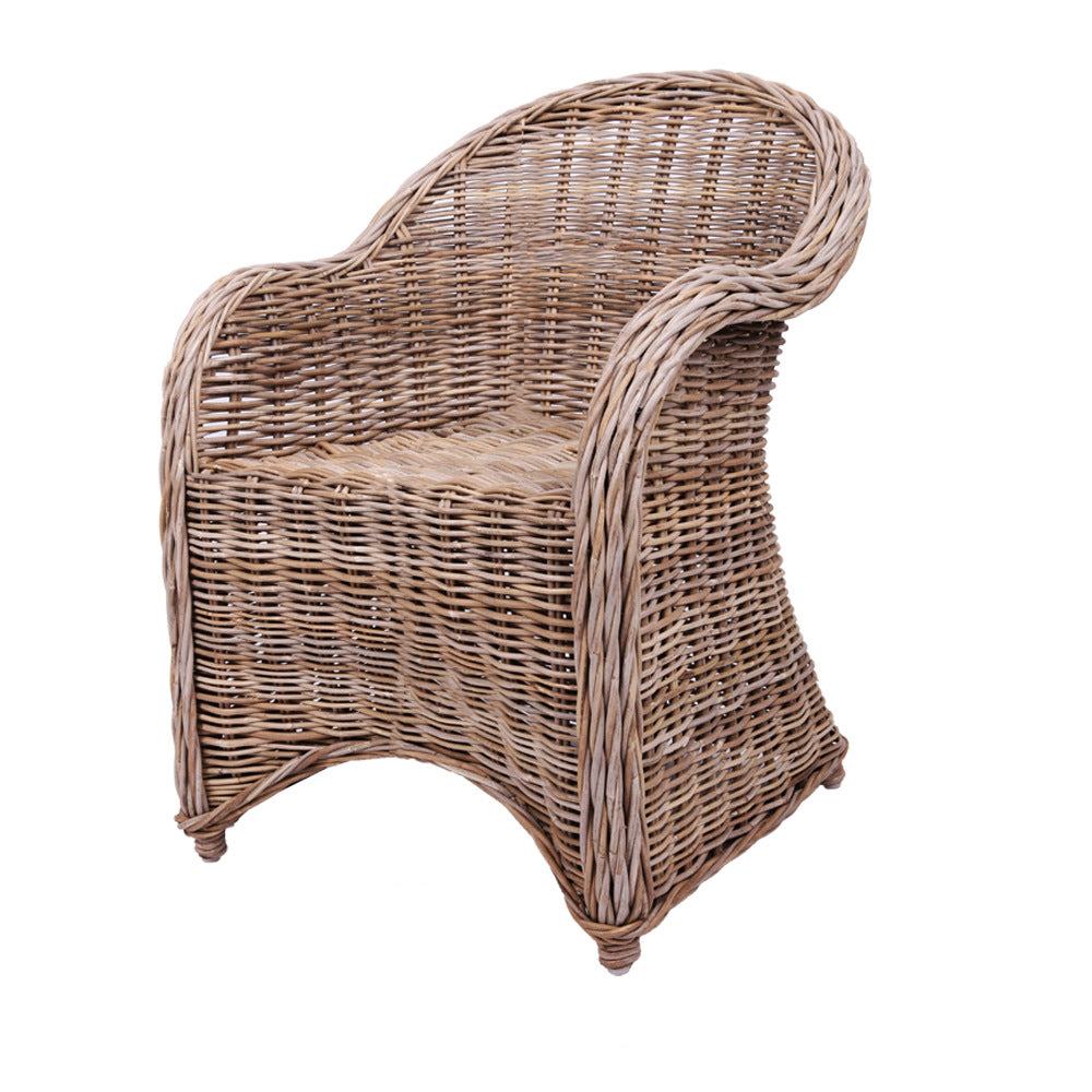 Premium Rattan Weaving Chair - Whimsical Curves Hand-Woven Bohemian Dining Chair For Dining Room & Garden