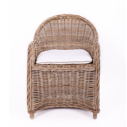 Premium Rattan Weaving Chair - Whimsical Curves Hand-Woven Bohemian Dining Chair For Dining Room & Garden