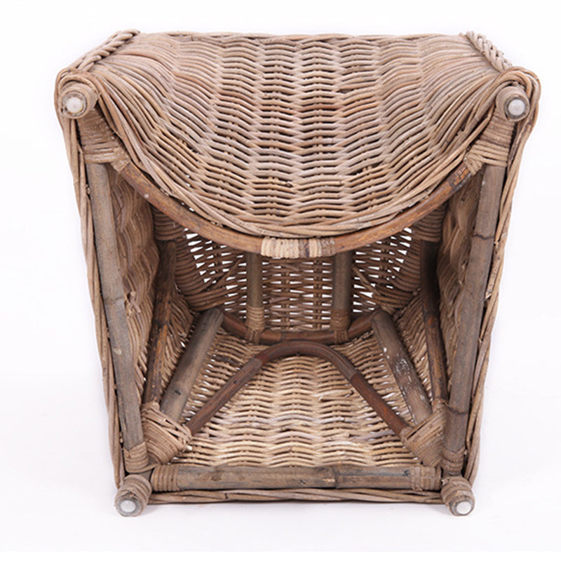 Premium Rattan Weaving Chair - Whimsical Curves Hand-Woven Bohemian Dining Chair For Dining Room & Garden