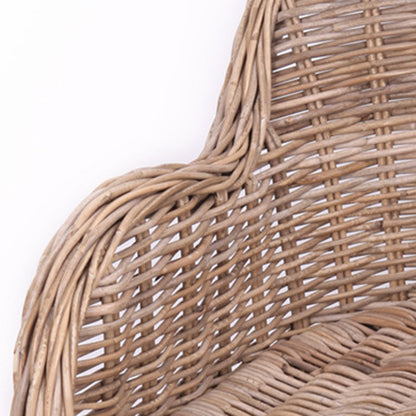 Premium Rattan Weaving Chair - Whimsical Curves Hand-Woven Bohemian Dining Chair For Dining Room & Garden