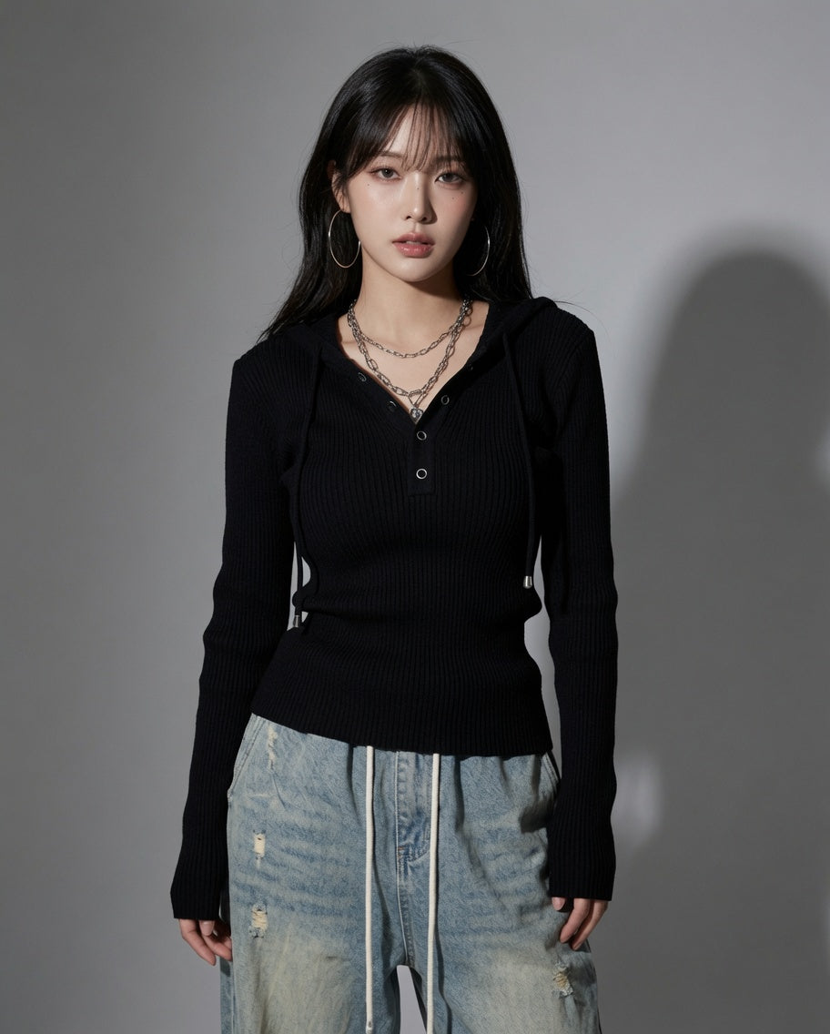 The Rib Polo Knit