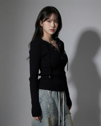 The Rib Polo Knit
