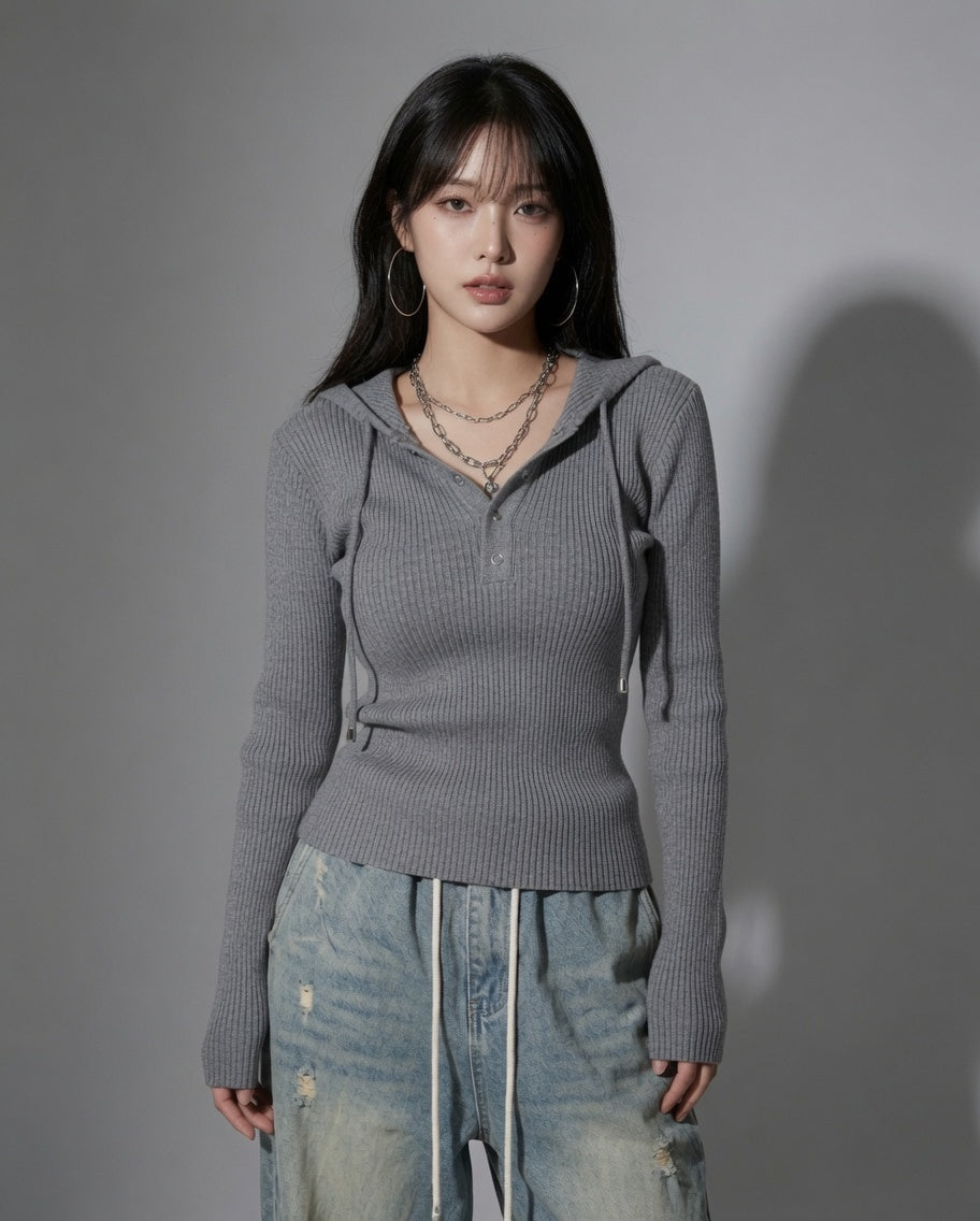 The Rib Polo Knit