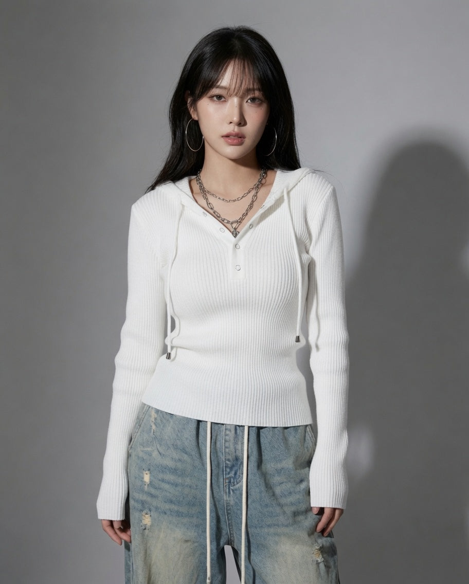 The Rib Polo Knit