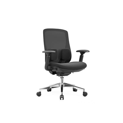 Long-Hour Comfort Ergonomic Office Chair - High-Resilience Seat Silent Casters & Aluminum Base Desk Chair For Home Office