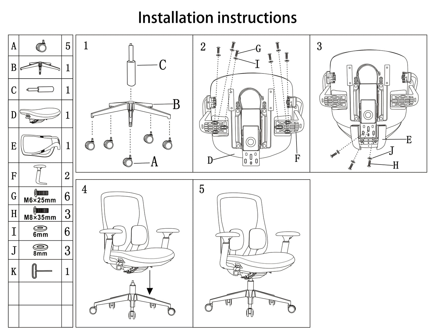 Long-Hour Comfort Ergonomic Office Chair - High-Resilience Seat Silent Casters & Aluminum Base Desk Chair For Home Office