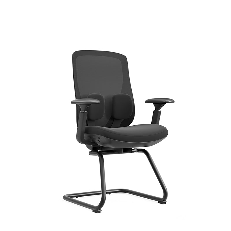 Saddle-Base Office Chair - 4D Adjustable Armrests & Adaptive Lumbar Support Mesh Conference Desk Chair For Home Office