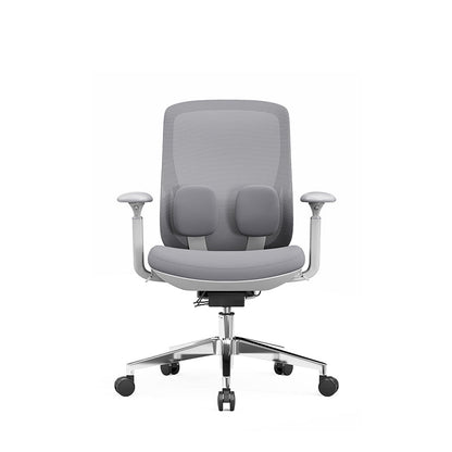 Modern Minimalist Cable-Controlled Office Chair - 360° Lumbar Adjust Heavy-Duty Aluminum Base & Safety Gas Lift Silent Caster Desk Chair For Home Office