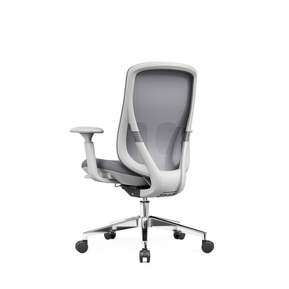 Modern Minimalist Cable-Controlled Office Chair - 360° Lumbar Adjust Heavy-Duty Aluminum Base & Safety Gas Lift Silent Caster Desk Chair For Home Office