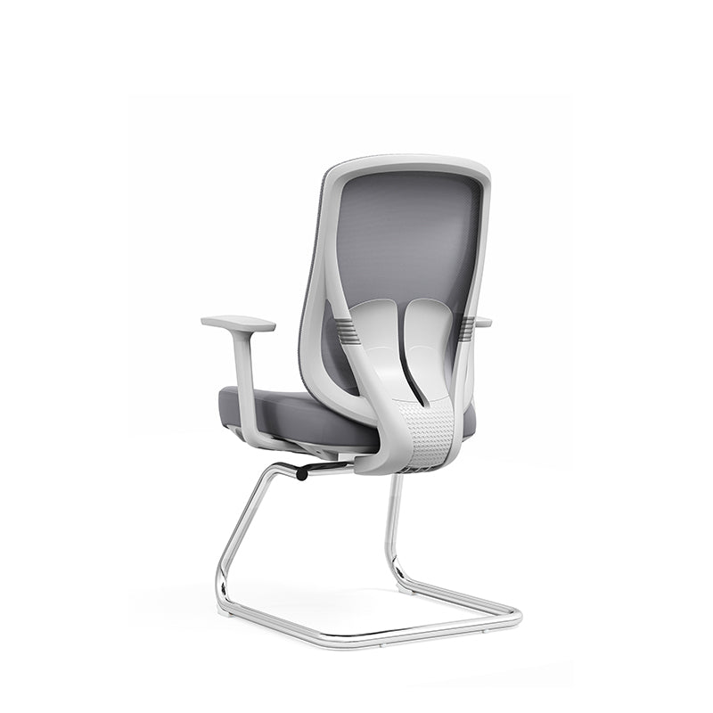 Modern Minimalist Mesh Bow Office Chair - Ergonomic Lumbar Support High-Resilience Sponge Cushion Desk Chair For Home Office