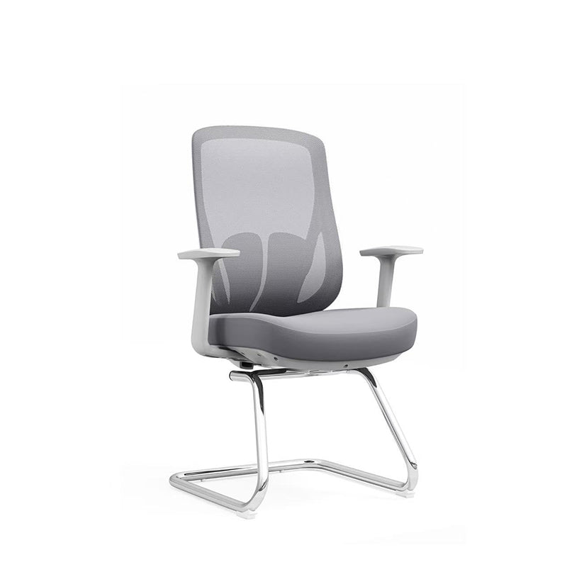 Modern Minimalist Mesh Bow Office Chair - Ergonomic Lumbar Support High-Resilience Sponge Cushion Desk Chair For Home Office