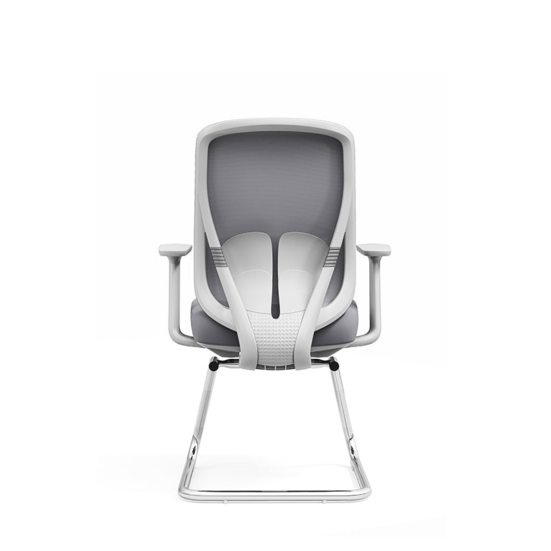 Modern Minimalist Mesh Bow Office Chair - Ergonomic Lumbar Support High-Resilience Sponge Cushion Desk Chair For Home Office