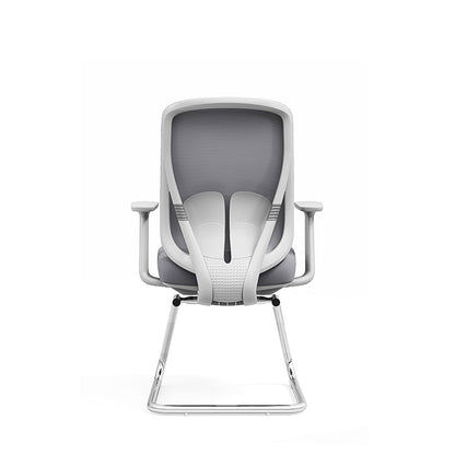 Modern Minimalist Mesh Bow Office Chair - Ergonomic Lumbar Support High-Resilience Sponge Cushion Desk Chair For Home Office