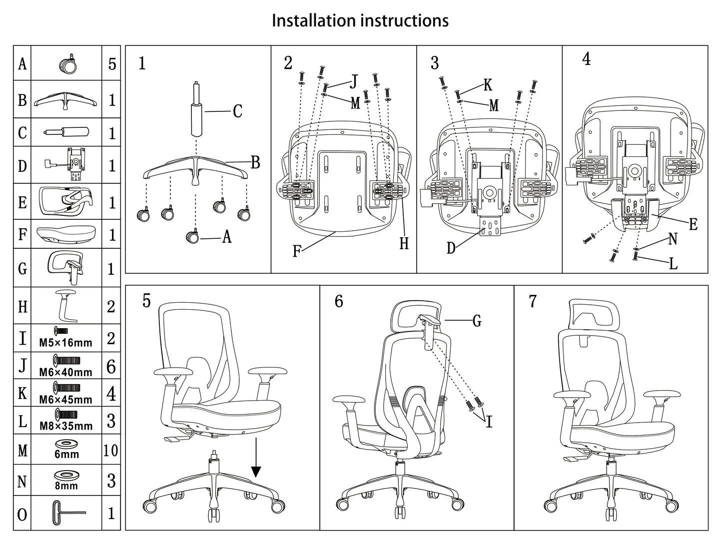 Modern Minimalist High-Back Mesh Executive Desk Chair - 4D Adjustable Headrest & Lumbar Support Silent Caster Ergonomic Office Chair For Home Office