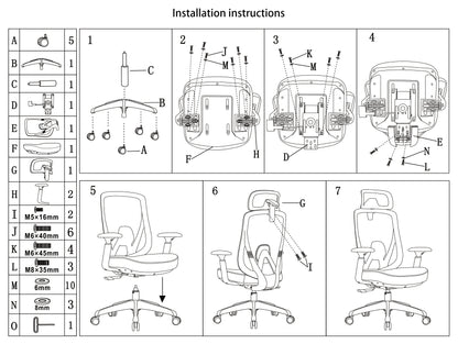 Modern Minimalist High-Back Mesh Executive Desk Chair - 4D Adjustable Headrest & Lumbar Support Silent Caster Ergonomic Office Chair For Home Office