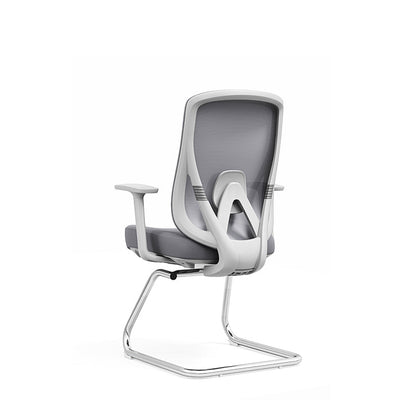 Modern Minimalist Mesh Bow Reception Chair - Tear-Resistant Mesh & Lumbar Support Business Use Desk Chair For Home Office