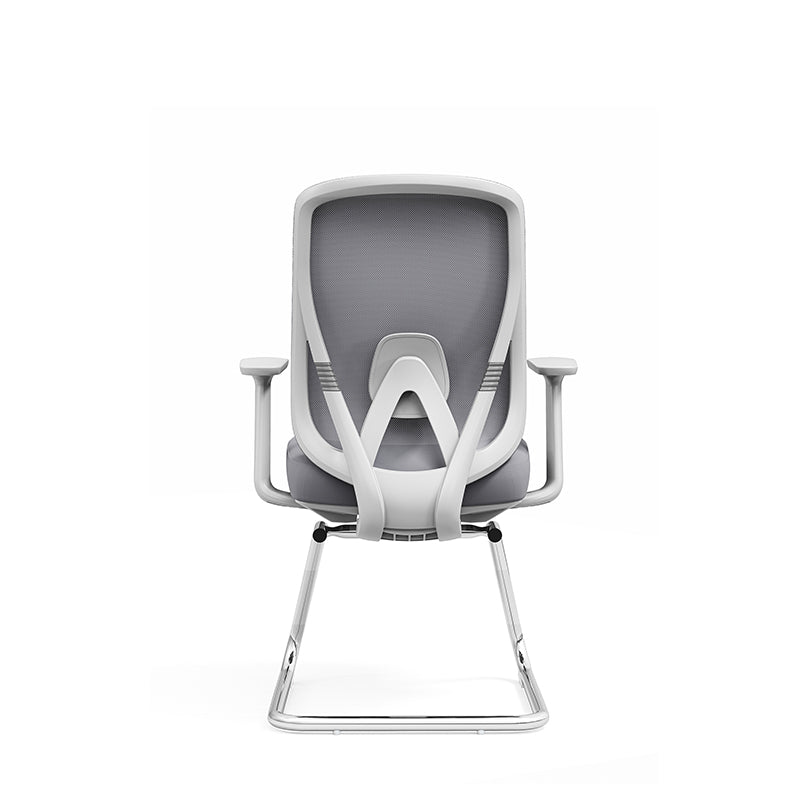Modern Minimalist Mesh Bow Reception Chair - Tear-Resistant Mesh & Lumbar Support Business Use Desk Chair For Home Office