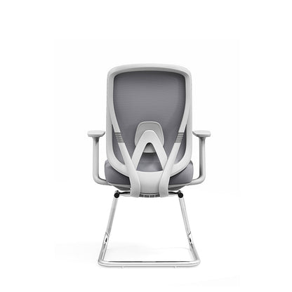 Modern Minimalist Mesh Bow Reception Chair - Tear-Resistant Mesh & Lumbar Support Business Use Desk Chair For Home Office