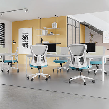 Modern Minimalist Mid-Back Mesh Office Chair - Ergonomic Lumbar Support Breathable Backrest Desk Chair For Home Office