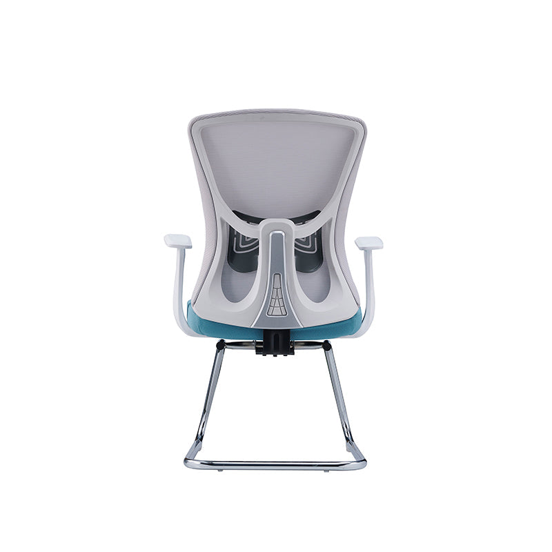 Modern Minimalist Mesh Cantilever Reception Chair - Breathable Backrest Ergonomic Lumbar Support Business-Ready Versatile Design Desk Chair For Home Office