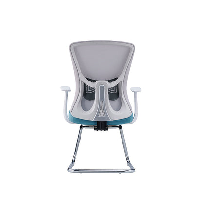 Modern Minimalist Mesh Cantilever Reception Chair - Breathable Backrest Ergonomic Lumbar Support Business-Ready Versatile Design Desk Chair For Home Office