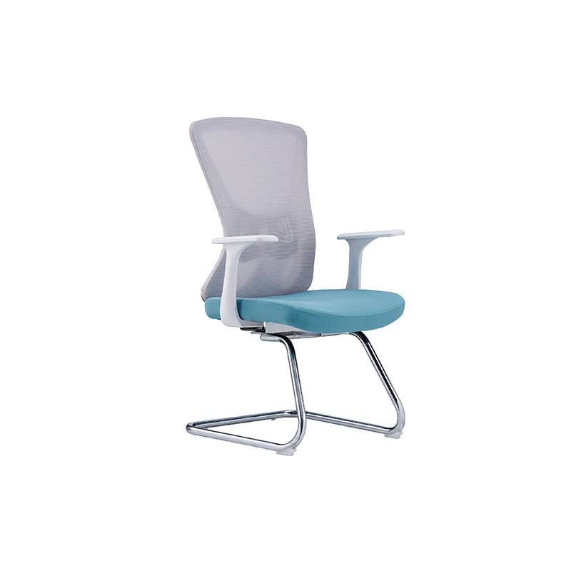 Modern Minimalist Mesh Cantilever Reception Chair - Breathable Backrest Ergonomic Lumbar Support Business-Ready Versatile Design Desk Chair For Home Office
