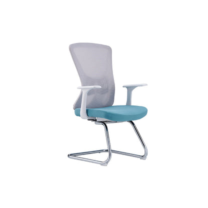 Modern Minimalist Mesh Cantilever Reception Chair - Breathable Backrest Ergonomic Lumbar Support Business-Ready Versatile Design Desk Chair For Home Office