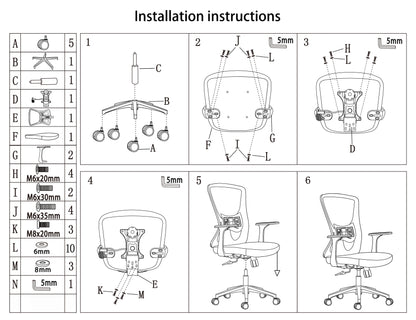 Minimalist Reinforced Mesh Desk Chair - Durable PP Base & Breathable Backrest Cost-Effective Seating Office Chair For Home Office