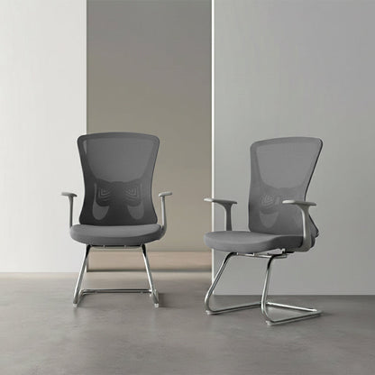 Modern Minimalist Mesh Cantilever Reception Chair - Breathable Mesh Ergonomic Electroplated Steel Frame Office Chair For Home Office