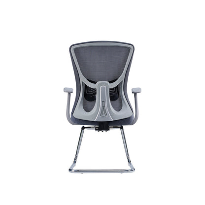 Modern Minimalist Mesh Cantilever Reception Chair - Breathable Mesh Ergonomic Electroplated Steel Frame Office Chair For Home Office