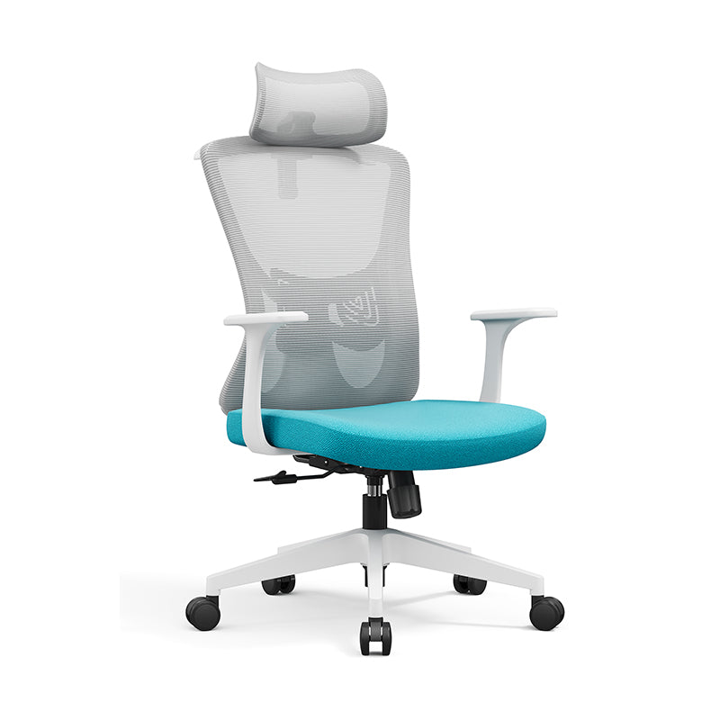 Sleek Minimalist Mesh High-Back Manager Chair - 2D Adjustable TPU Armrests Ergonomic Office Chair For Home Office