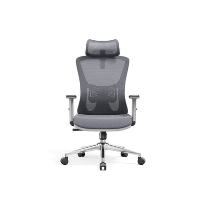Modern Stylish High-Back Manager Office Chair - Soft Fixed Lumbar Support Electroplated Base Ergonomic Executive Chair For Home Office
