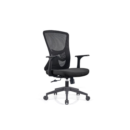 Modern Minimalist Mid-Back Mesh Office Staff Chair - Breathable Mesh Backrest Ergonomic Lumbar Support Desk Chair For Home Office