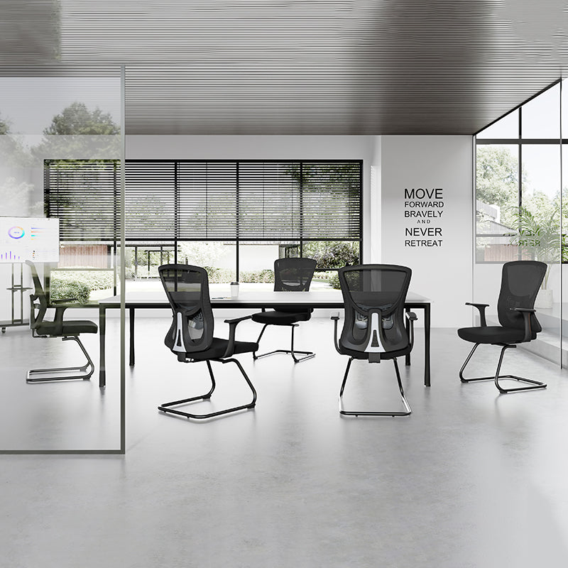 Versatile Business-Ready Design Mesh Cantilever Office Chair - Minimalist High-Strength Breathable Mesh Backrest Desk Chair For Home Office