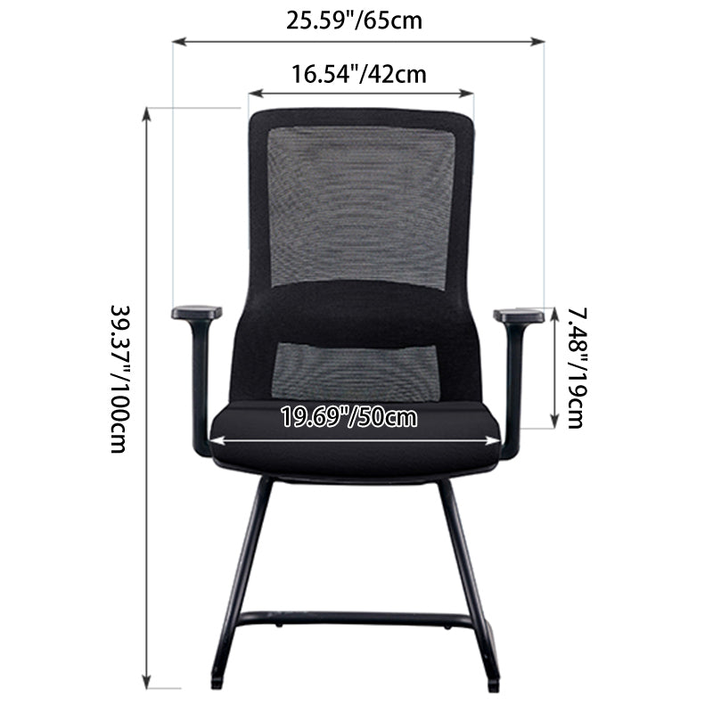 Modern Minimalist Breathable Mesh Office Chair With Lumbar Support - High Density Foam Seat Steel Desk Chair For Home Office